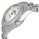 Rolex Lady Datejust 26 White Mother of Pearl with 10 Diamonds Dial Stainless Steel Jubilee Bracelet Automatic Watch 179174MDJ#179174-MDJ - Watches of America #2