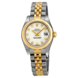 Rolex Lady Datejust 26 White With 10 Diamonds Dial Stainless Steel and 18K Yellow Gold Jubilee Bracelet Automatic Watch #179173WDJ - Watches of America
