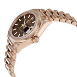 Rolex Lady-Datejust 28 Chocolate Dial 18K Everose Gold President Automatic Ladies Watch #279165CHSP - Watches of America #2