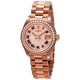 Rolex Lady-Datejust 28 Dial Ladies 18kt Everose Gold Predident Watch #279135DRP - Watches of America