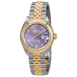 Rolex Lady Datejust 28 Lavender Dial Steel and 18k Yellow Gold Jubilee Watch #279163LVDJ - Watches of America