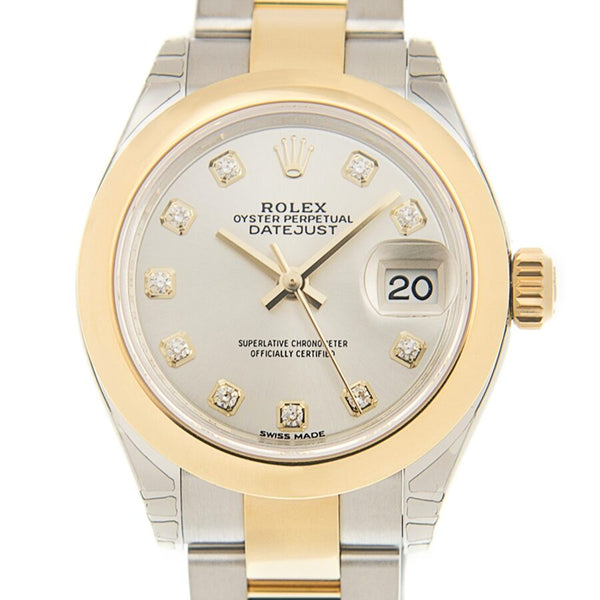 Rolex Lady Datejust 28 Silver Dial Steel and 18K Yellow Gold Oyster Watch #279163SDO - Watches of America #2