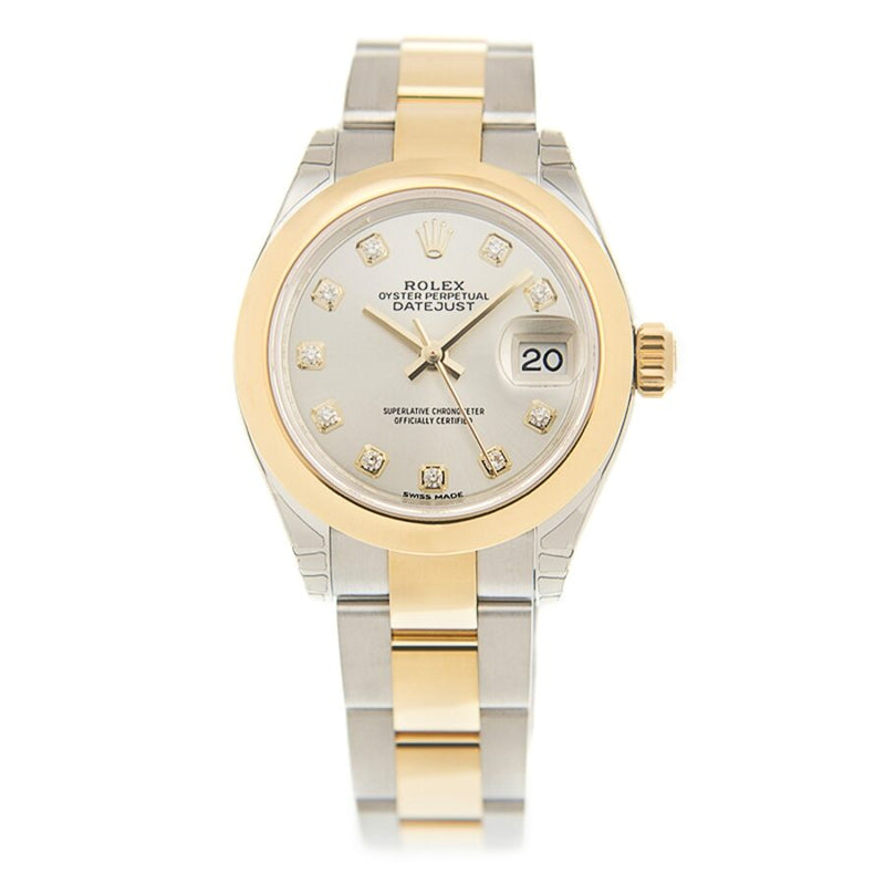 Rolex Lady Datejust 28 Silver Dial Steel and 18K Yellow Gold Oyster Watch #279163SDO - Watches of America #3
