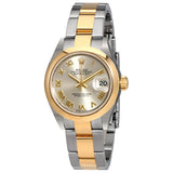Rolex Lady Datejust 28 Silver Dial Steel and 18k Yellow Gold Oyster Watch #279163SRO - Watches of America