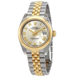 Rolex Lady Datejust 28 Silver Dial Steel and 18K Yellow Gold Watch #279163SRJ - Watches of America