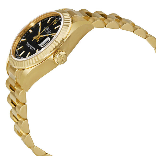 Rolex Lady-Datejust 31 Black Dial 18K Yellow Gold President Automatic Ladies Watch #178278BKSP - Watches of America #2