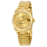 Rolex Lady-Datejust 31 Champagne Dial 18K Yellow Gold President Automatic Ladies Watch #178278CDP - Watches of America