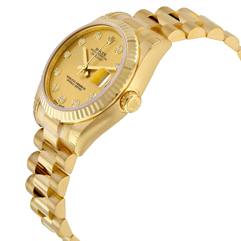 Rolex Lady-Datejust 31 Champagne Dial 18K Yellow Gold President Automatic Ladies Watch #178278CDP - Watches of America #2