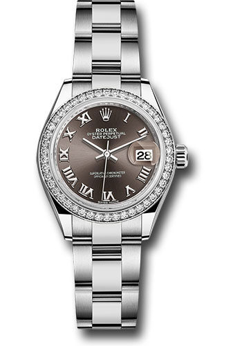 Rolex Lady Datejust Automatic Grey Dial Ladies Oyster Watch #279384GYRO - Watches of America
