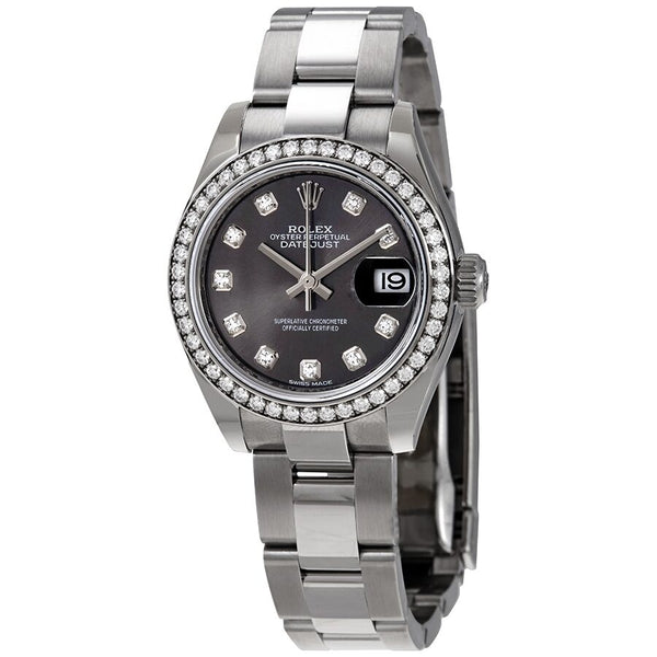 Rolex Lady Datejust Automatic Grey Diamond Dial Ladies Oyster Watch #279384GYDO - Watches of America
