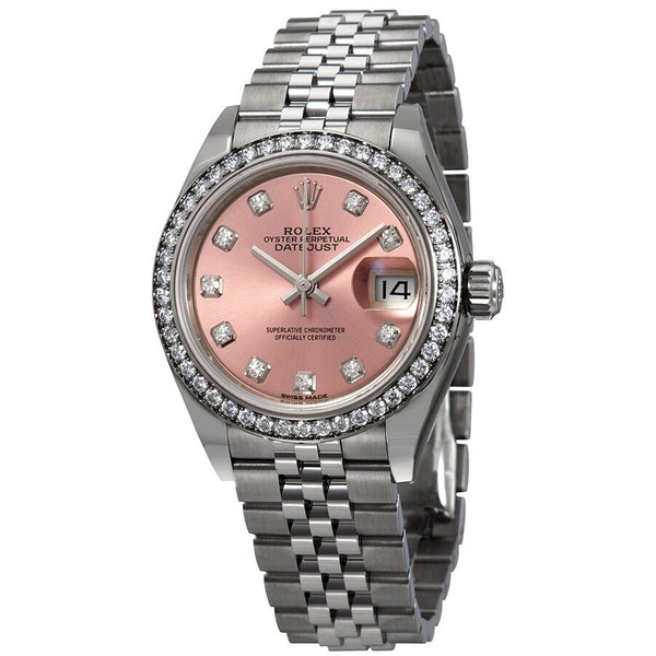 Rolex Lady Datejust Automatic Pink Diamond Dial Ladies Jubilee Watch #279384PDJ - Watches of America