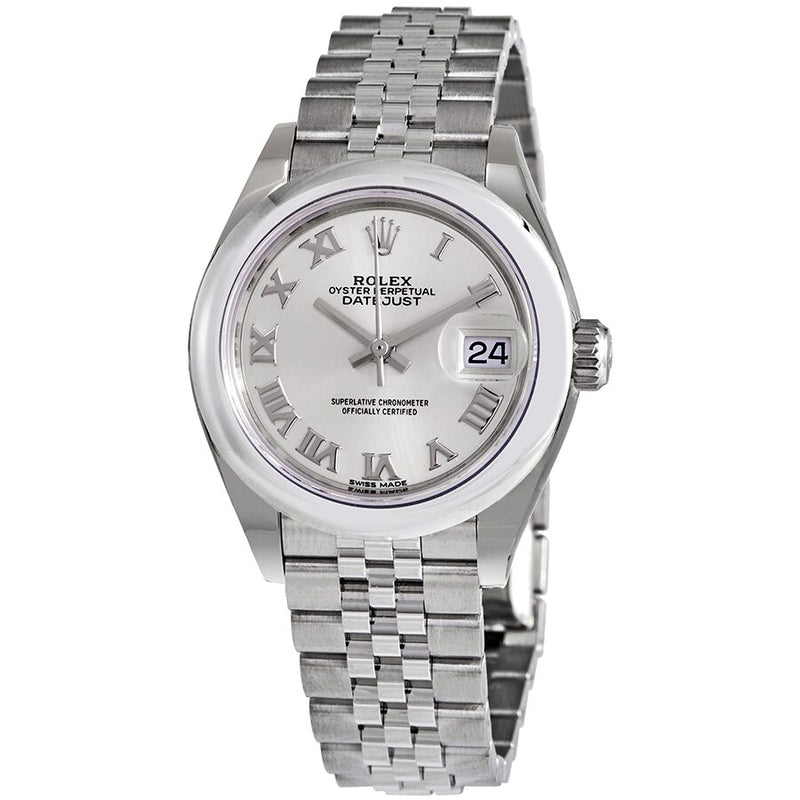 Rolex Lady Datejust Automatic Silver Dial Ladies Jubilee Watch #279160SRJ - Watches of America