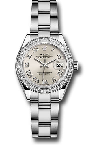 Rolex Lady Datejust Automatic Silver Dial Ladies Oyster Watch #279384SRO - Watches of America