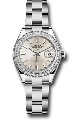 Rolex Lady Datejust Automatic Silver Dial Ladies Oyster Watch #279384SSO - Watches of America