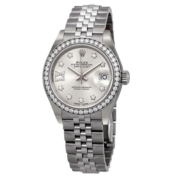 Rolex Lady Datejust Automatic Silver Roman Diamond Dial Ladies Jubilee Watch #279384SRDJ - Watches of America