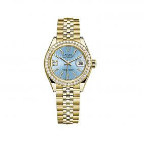 Rolex Lady-Datejust Blue Cornflower Diamond Dial 18 Carat Yellow Gold Jubilee Watch #279138BLSRDJ - Watches of America