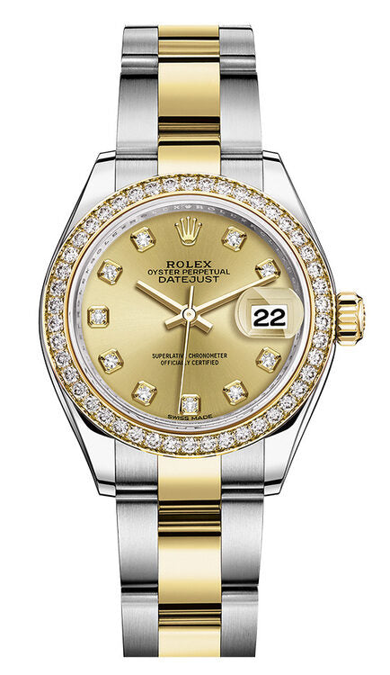 Rolex Lady Datejust Champagne Diamond Dial Automatic Watch #279383CDO - Watches of America