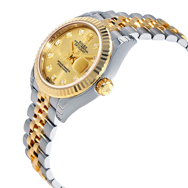 Rolex Lady Datejust Champagne Diamond Dial Steel and 18K Yellow Gold Automatic Watch #279173CDJ - Watches of America #2