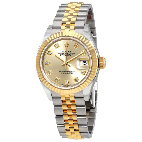 Rolex Lady Datejust Champagne Diamond Dial Steel and 18K Yellow Gold Automatic Watch #279173CDJ - Watches of America