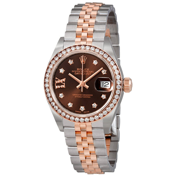 Rolex Lady Datejust Champagne Roman Diamond Dial Automatic Watch #279381CHRDJ - Watches of America