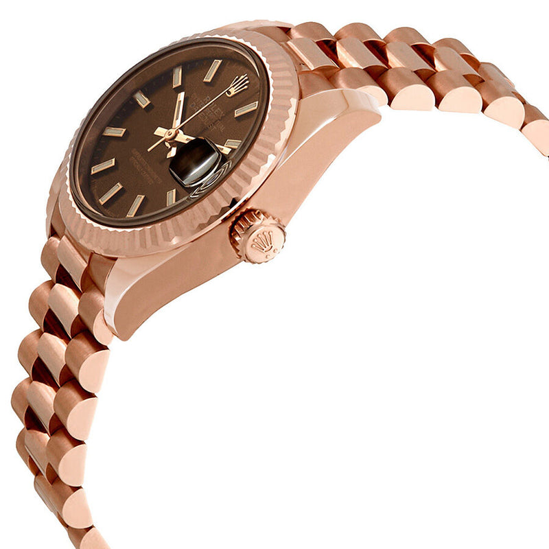 Rolex Lady Datejust Chocolate Dial 18K Everose Gold Automatic 28 mm Ladies Watch #279175CHSP - Watches of America #2