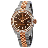 Rolex Lady Datejust Chocolate Dial Automatic Ladies Steel and 18K Everose Gold Jubilee Watch #279381CHSJ - Watches of America