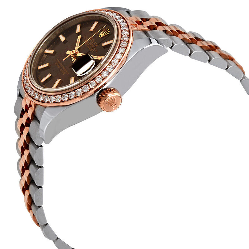 Rolex Lady Datejust Chocolate Dial Automatic Ladies Steel and 18K Everose Gold Jubilee Watch #279381CHSJ - Watches of America #2