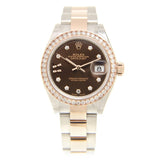 Rolex Lady Datejust Chocolate Diamond Dial Automatic Steel and 18ct Everose Gold Oyster Watch #279381CHRDO - Watches of America #3