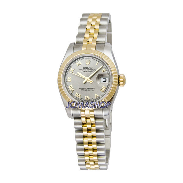 Rolex Lady Datejust 26 Grey Dial Stainless Steel and 18K Yellow Gold Jubilee Bracelet Automatic Watch #179173GYRJ - Watches of America