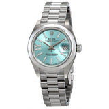 Rolex Lady-Datejust Ice Blue Diamond Dial Ladies Platinum President Watch #279166IBLRDP - Watches of America