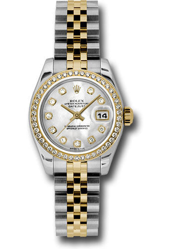 Rolex Lady Datejust Mother of Pearl Diamond Dial Automatic Watch #179383MDJ - Watches of America