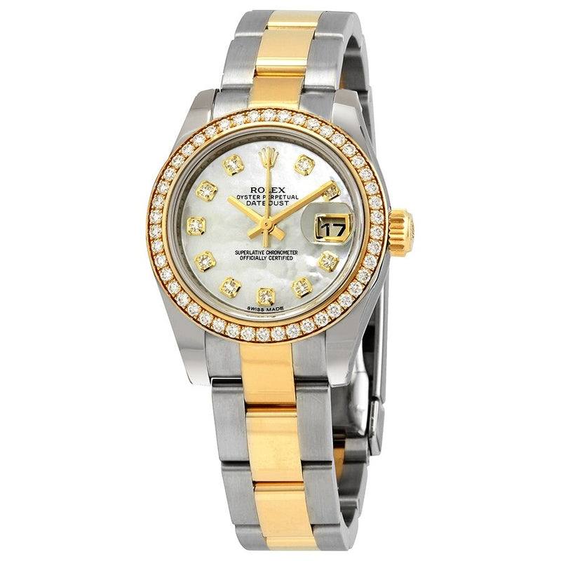Rolex Lady Datejust Mother of Pearl Diamond Dial Automatic Watch #179383MDO - Watches of America