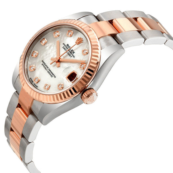 Rolex Lady Datejust Mother of Pearl Diamond Stainless Steel and 18K Everose Gold #178271MDO - Watches of America #2