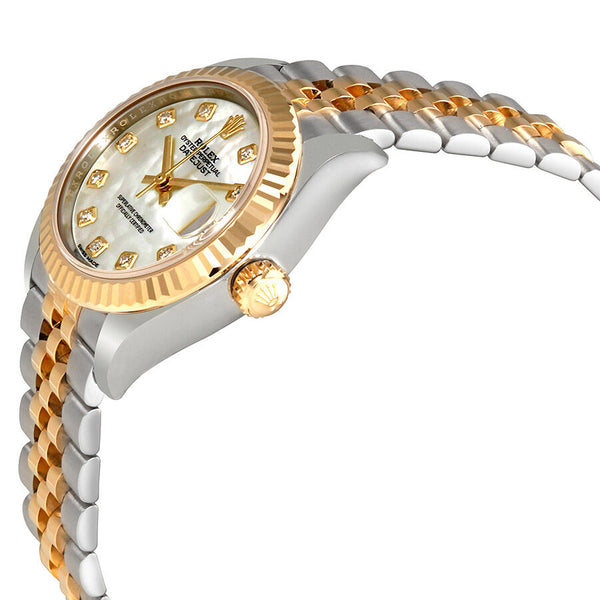 Rolex Lady Datejust Mother of Pearl Diamond Steel and 18K Yellow Gold Jubilee Watch #279173MDJ - Watches of America #2
