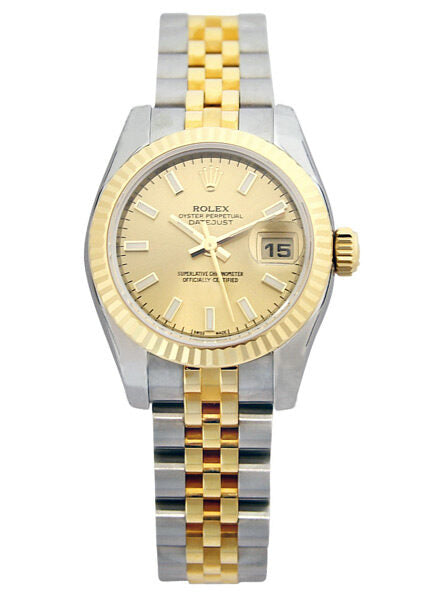 Rolex Lady Datejust 26 White Mother-of-pearl Dial Stainless Steel and 18K Yellow Gold Jubilee Bracelet Automatic Watch 179173MSJ#179173-MSJ - Watches of America