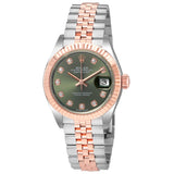 Rolex Lady Datejust Olive Dial Steel and 18K Everose Gold Ladies Watch ODJ#279171 - Watches of America
