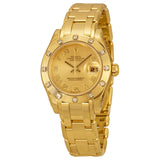 Rolex Lady-Datejust Pearlmaster Champagne Dial 18K Yellow Gold Automatic Ladies Watch #80318CRPM - Watches of America