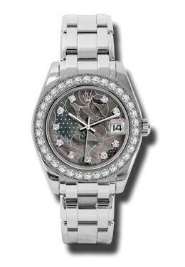 Rolex Lady-Datejust Pearlmaster Goldust Dream Diamond Dial 18K White Gold Automatic Ladies Watch #81299GDDMDPM - Watches of America
