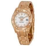 Rolex Lady-Datejust Pearlmaster Mother Of Pearl Dial 18K Everose Gold Automatic Ladies Watch #80315WDPM - Watches of America