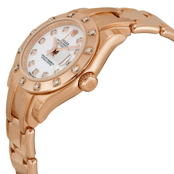 Rolex Lady-Datejust Pearlmaster Mother Of Pearl Dial 18K Everose Gold Automatic Ladies Watch #80315WDPM - Watches of America #2