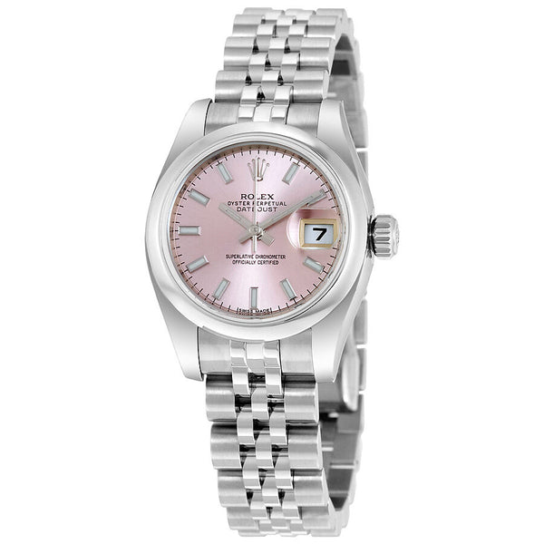 Rolex Lady Datejust Pink Roman Dial Jubilee Automatic Watch #179160PSJ - Watches of America