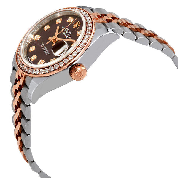 Rolex Lady Datejust Purple Diamond Dial Ladies Steel and 18kt Everose Gold Jubile Watch #279381PUDJ - Watches of America #2