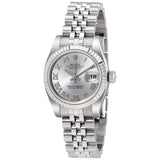 Rolex Lady-Datejust Rhodium Dial Stainless Steel Watch #179174RRJ - Watches of America