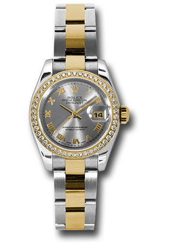 Rolex Lady Datejust Rhodium Dial Steel and 18k Yellow Gold Automatic Watch #179383RRO - Watches of America