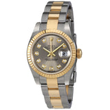Rolex Lady Datejust Automatic Rhodium Diamond Dial Watch #179173RDO - Watches of America