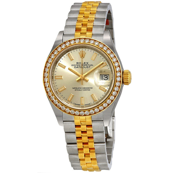 Rolex Lady-Datejust Silver Dial Ladies Steel and 18kt Yellow Gold Jubilee Watch #279383SSJ - Watches of America