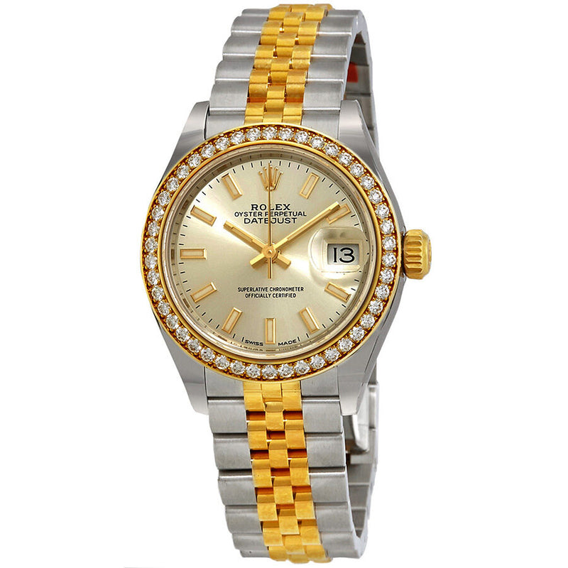 Rolex Lady-Datejust Silver Dial Ladies Steel and 18kt Yellow Gold Jubilee Watch #279383SSJ - Watches of America