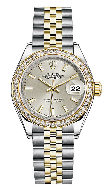 Rolex Lady Datejust Sundust Dial Diamond Bezel Automatic Watch #279383SNSJ - Watches of America