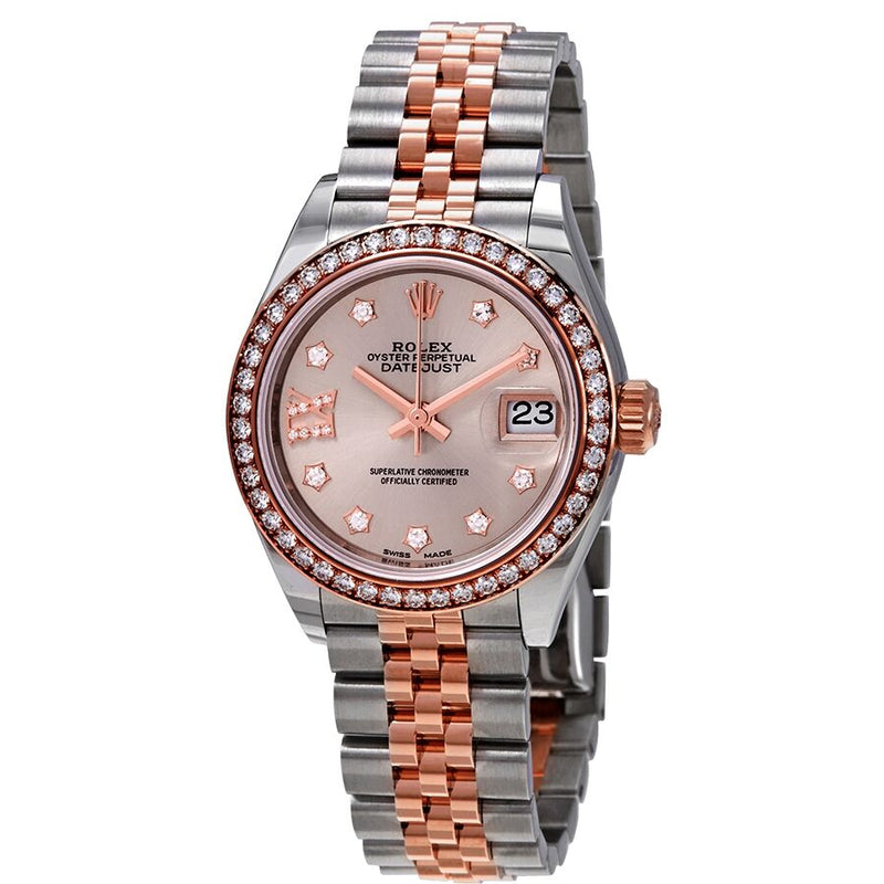 Rolex Lady Datejust Sundust Diamond Dial Ladies Steel and 18ct Jubile Watch #279381SNRDJ - Watches of America