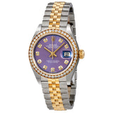 Rolex Lady Datejust Violet Stripe Diamond Dial Automatic Ladies Watch #279383VDJ - Watches of America